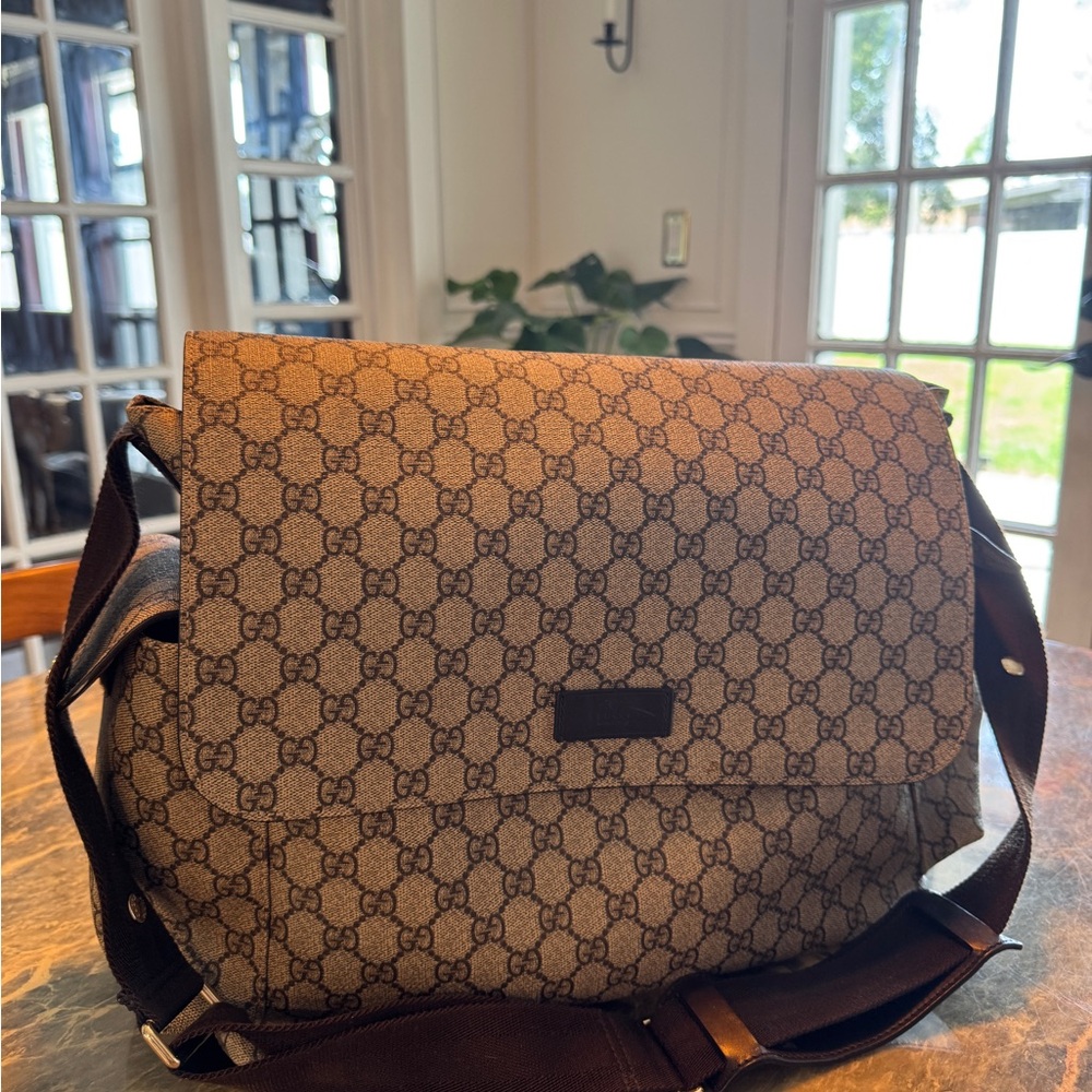 Gucci Monogram Diaper Bag - Picture 10 of 13